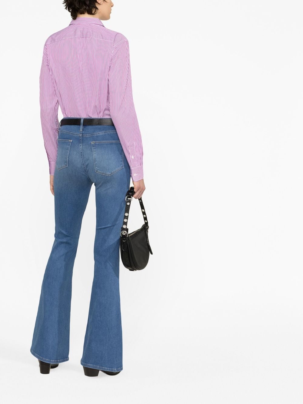 Blue high-waisted flared jeans - women - FRAME DENIM